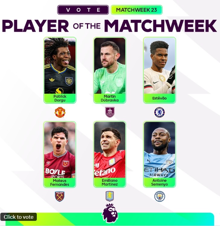 OD体育官方-英超官方本轮最佳球员候选：埃斯特旺、塞梅尼奥、多尔古在列